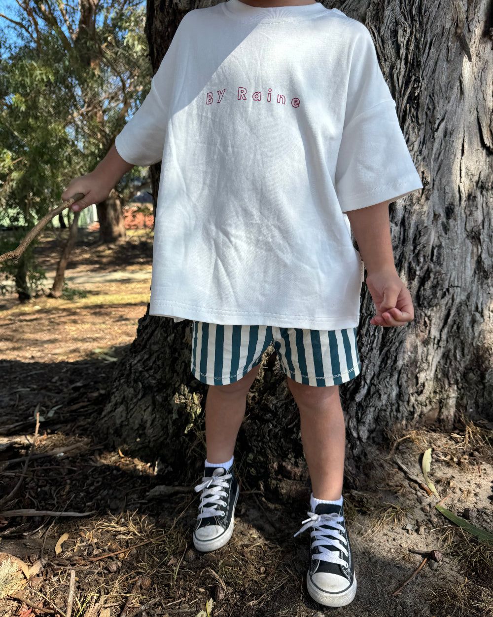 Logo oversized t-shirt for unisex, white
