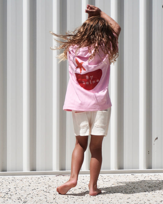 Girls oversized pink graphic tshirt 