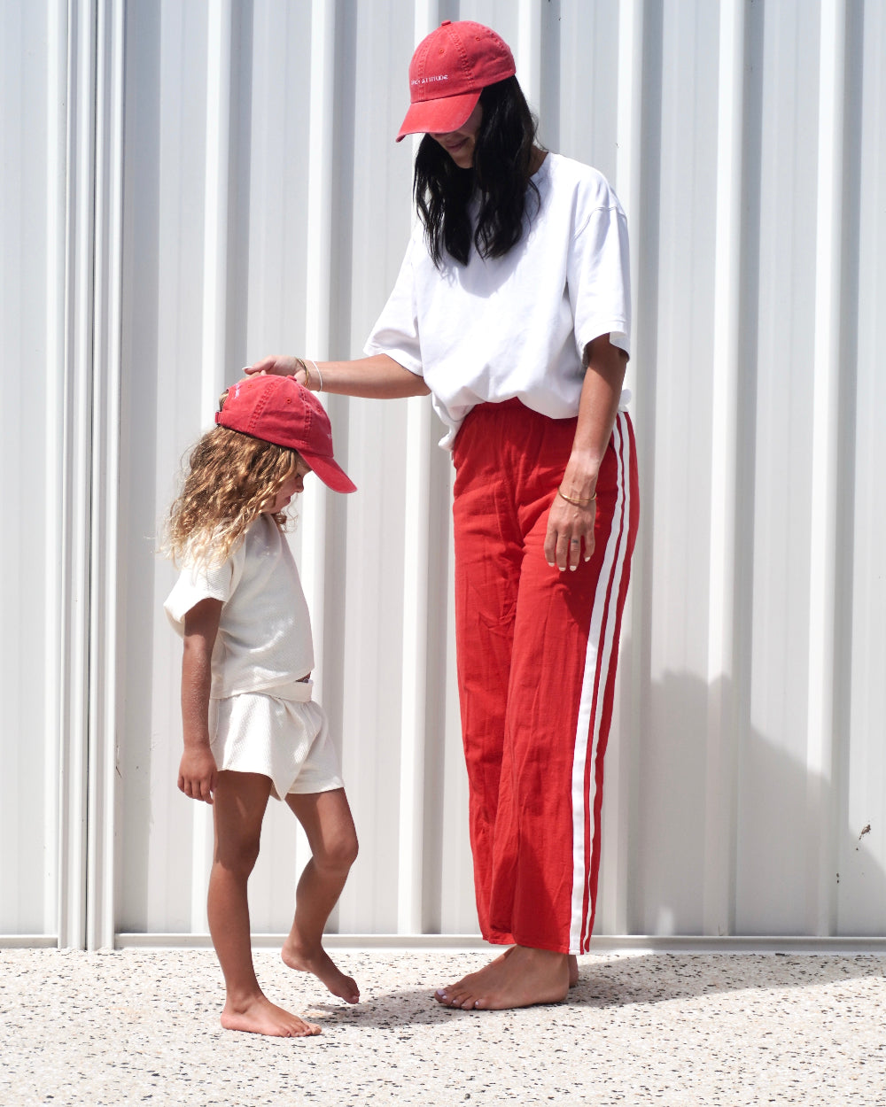 Mums & bubs matching spicy attitude caps 