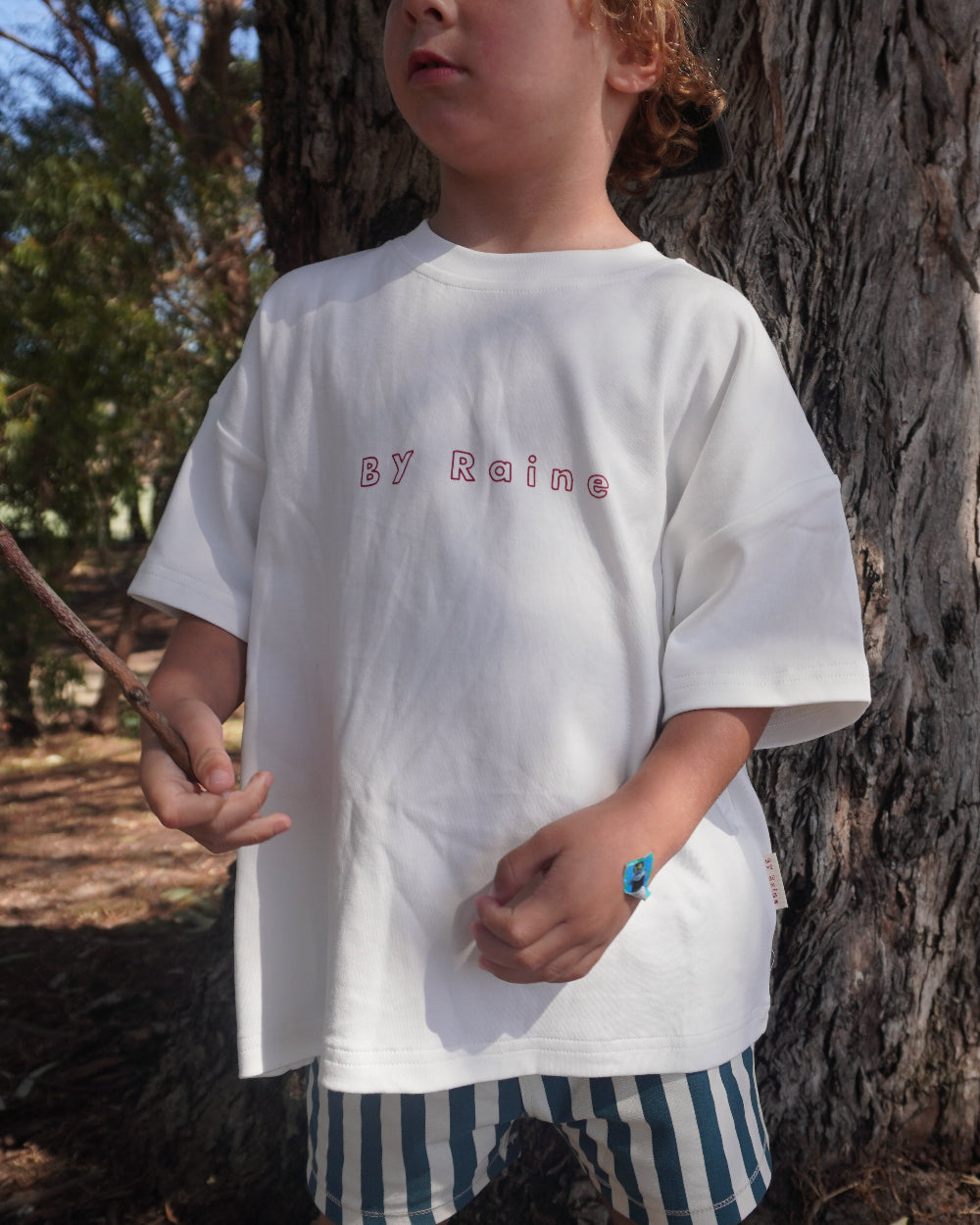 Logo oversized t-shirt for unisex, white