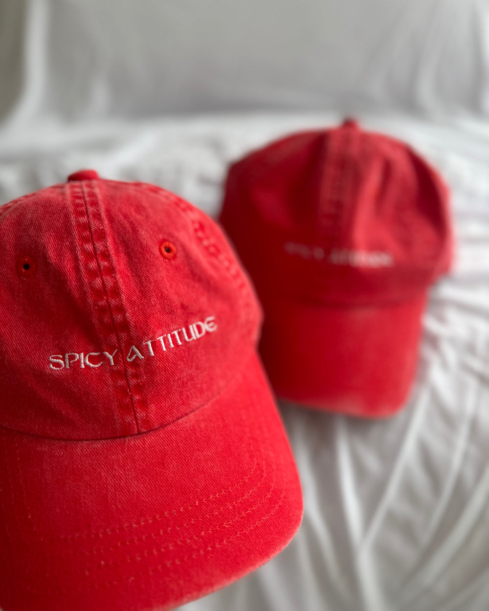 Mums & bubs matching spicy attitude caps 